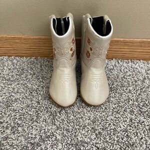 Kids Western Boots with Floral Embroidery